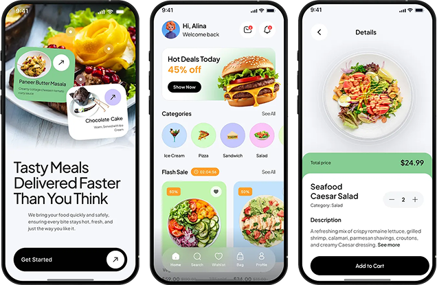 Customer App Screens